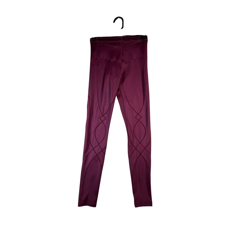 CW-X Stabilyx Compression Tights Womens Small Burgundy Wine Support Leggings
